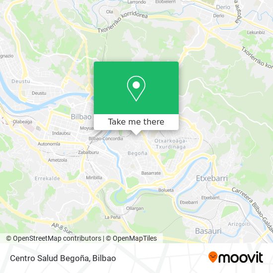 mapa Centro Salud Begoña