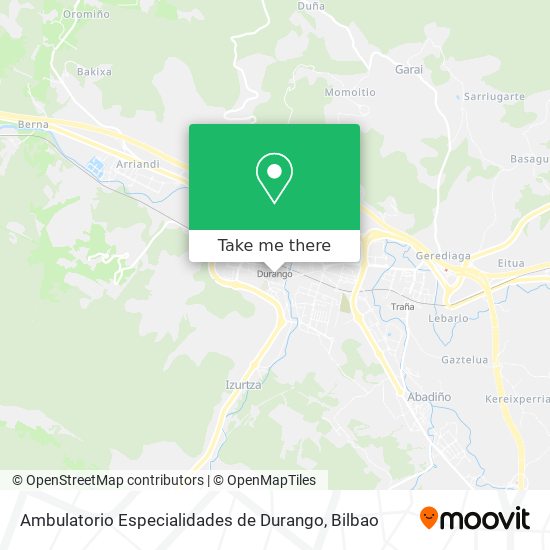 mapa Ambulatorio Especialidades de Durango