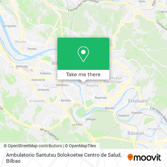 mapa Ambulatorio Santutxu Solokoetxe Centro de Salud