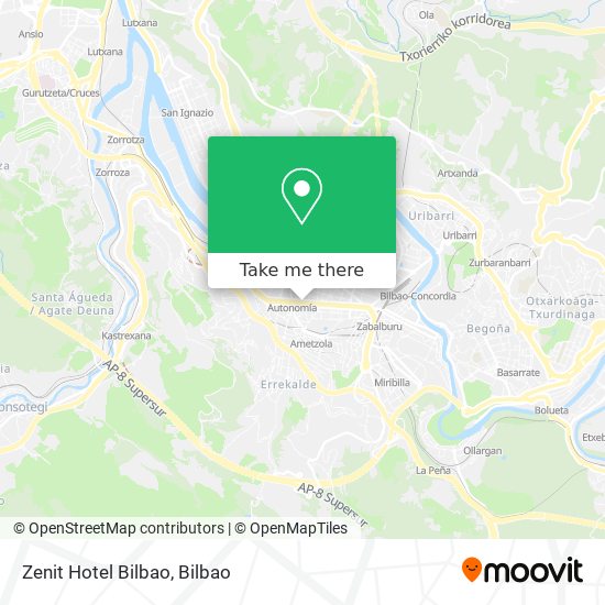 Zenit Hotel Bilbao map