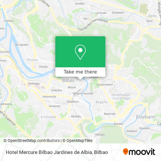 Hotel Mercure Bilbao Jardines de Albia map