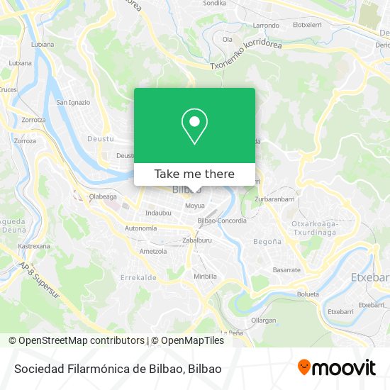 mapa Sociedad Filarmónica de Bilbao