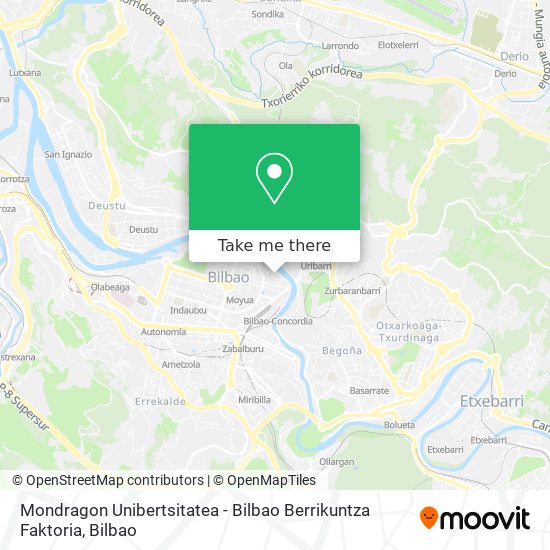 Mondragon Unibertsitatea - Bilbao Berrikuntza Faktoria map