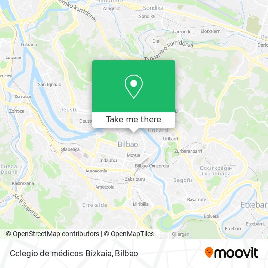 Colegio de médicos Bizkaia map
