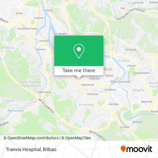Tranvía Hospital map