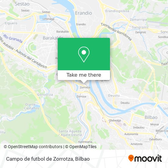 Campo de futbol de Zorrotza map