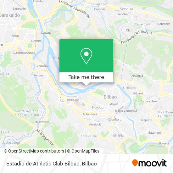 Estadio de Athletic Club Bilbao map