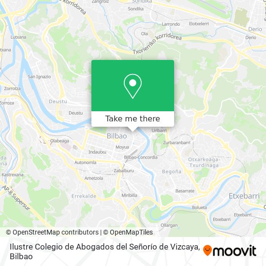 mapa Ilustre Colegio de Abogados del Señorío de Vizcaya