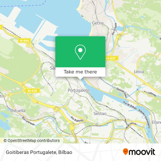 mapa Goitiberas Portugalete