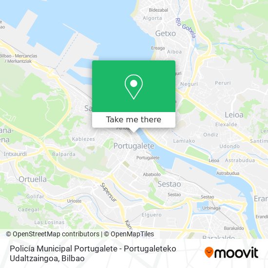 mapa Policía Municipal Portugalete - Portugaleteko Udaltzaingoa