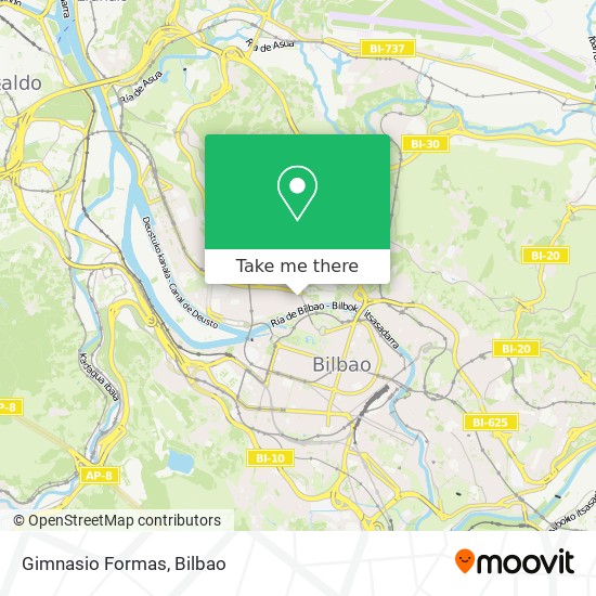 Gimnasio Formas map