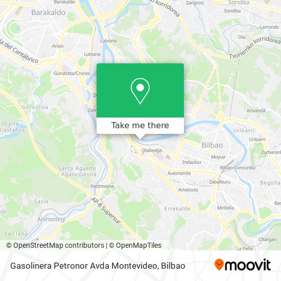Gasolinera Petronor Avda Montevideo map