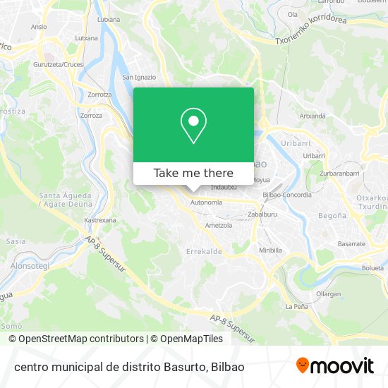 centro municipal de distrito Basurto map