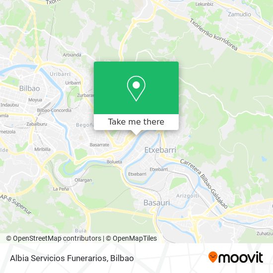 Albia Servicios Funerarios map