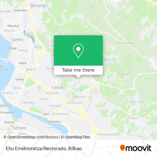 Ehu Errektoretza/Rectorado map