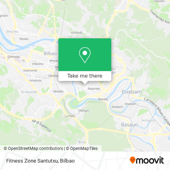 mapa Fitness Zone Santutxu