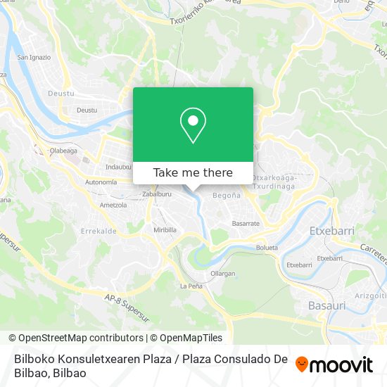 mapa Bilboko Konsuletxearen Plaza / Plaza Consulado De Bilbao