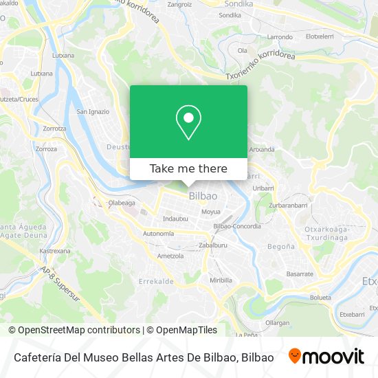 mapa Cafetería Del Museo Bellas Artes De Bilbao