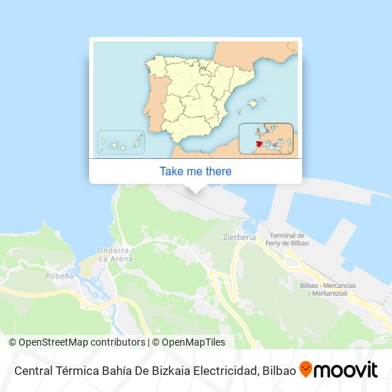 mapa Central Térmica Bahía De Bizkaia Electricidad