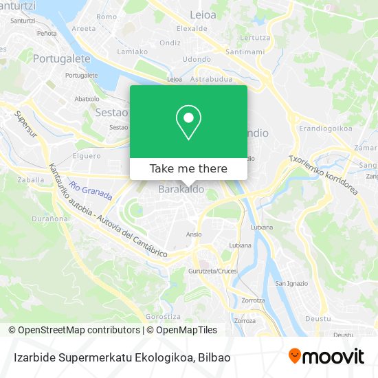 mapa Izarbide Supermerkatu Ekologikoa