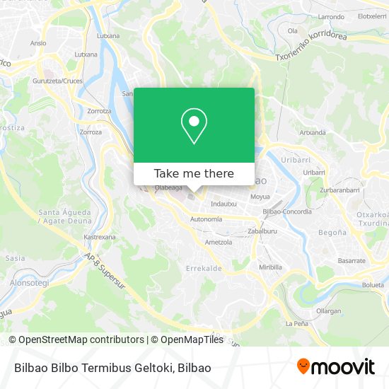 mapa Bilbao Bilbo Termibus Geltoki