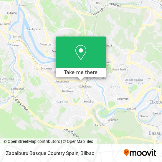 Zabalburu Basque Country Spain map