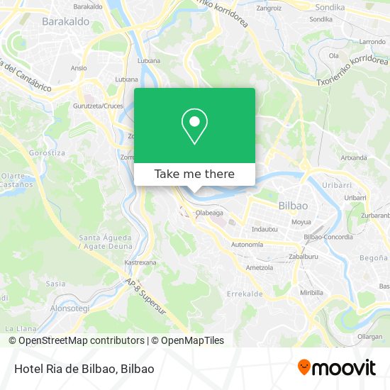 mapa Hotel Ria de Bilbao