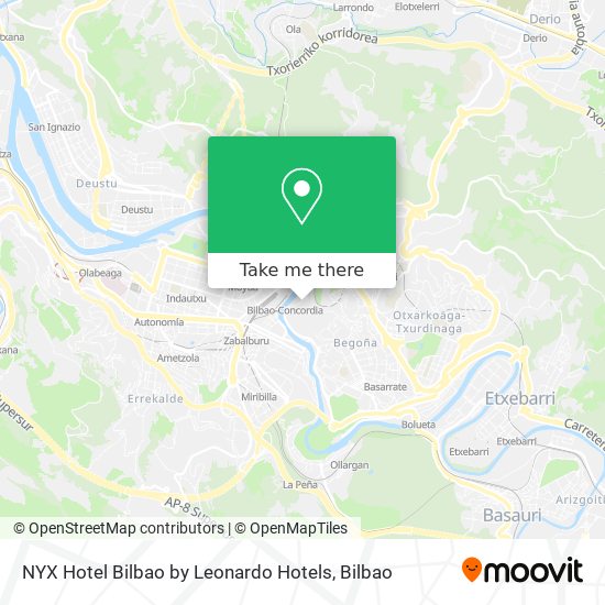 NYX Hotel Bilbao by Leonardo Hotels map