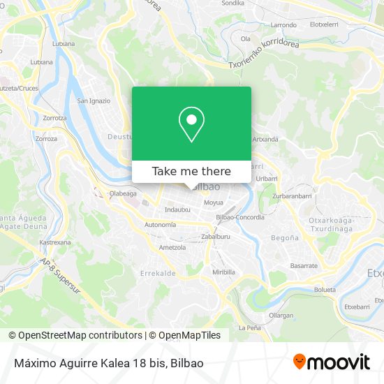 Máximo Aguirre Kalea 18 bis map