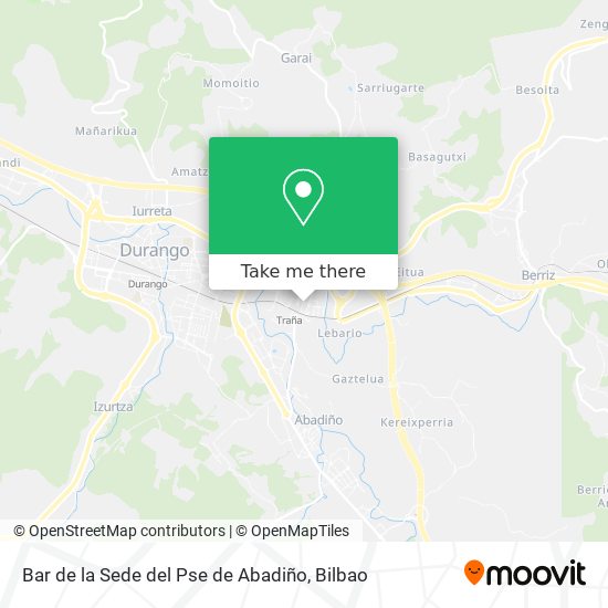 mapa Bar de la Sede del Pse de Abadiño