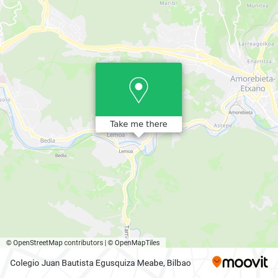 mapa Colegio Juan Bautista Egusquiza Meabe