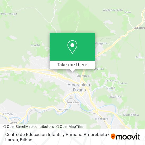 mapa Centro de Educacion Infantil y Primaria Amorebieta - Larrea