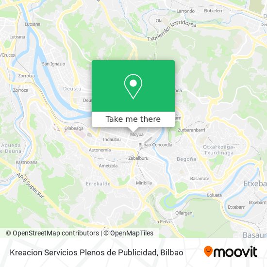 mapa Kreacion Servicios Plenos de Publicidad