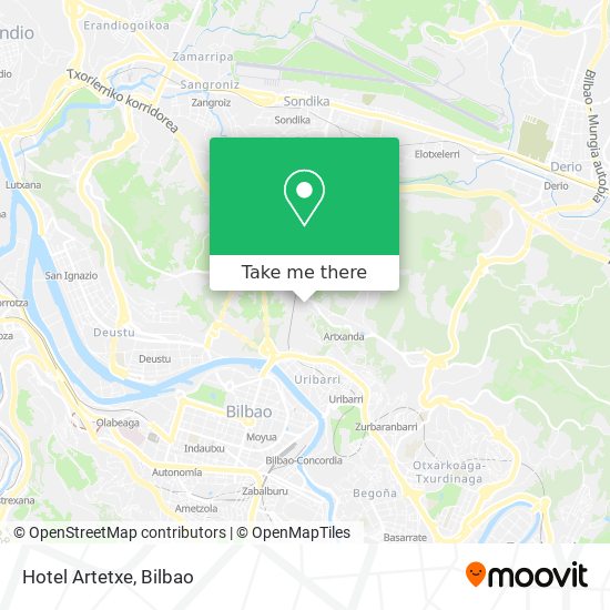 Hotel Artetxe map