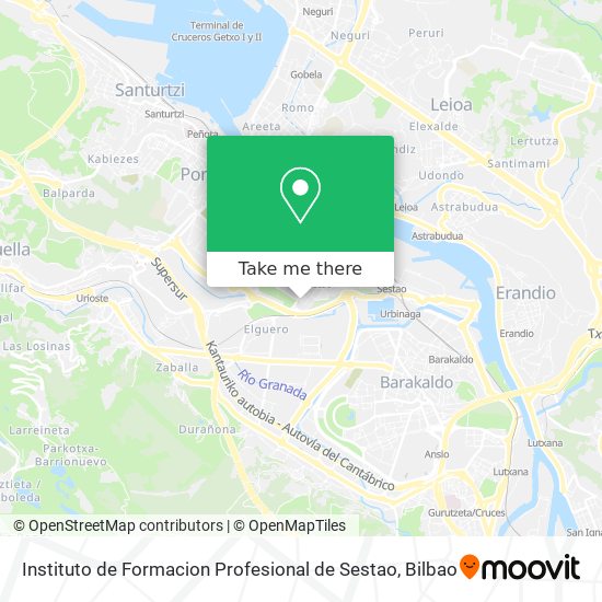 mapa Instituto de Formacion Profesional de Sestao