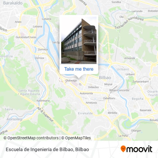 mapa Escuela de Ingeniería de Bilbao