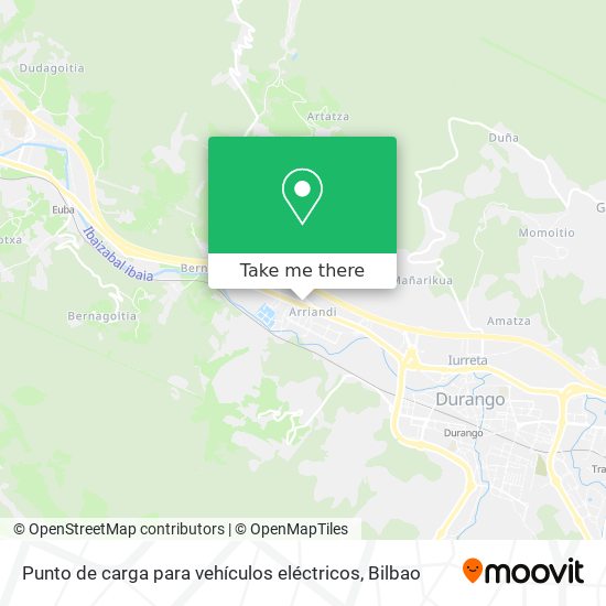 Punto de carga para vehículos eléctricos map