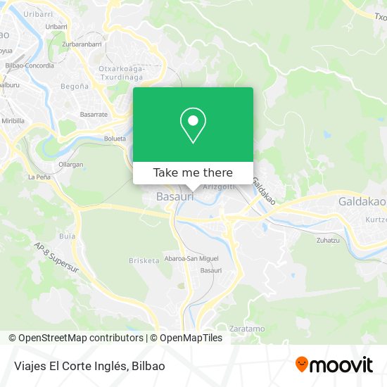 Viajes El Corte Inglés map