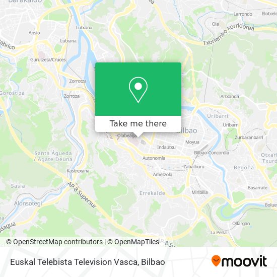 Euskal Telebista Television Vasca map