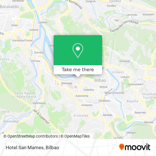 Hotel San Mames map