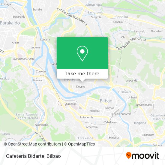 Cafeteria Bidarte map