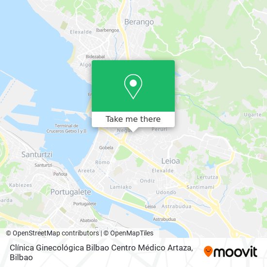 Clínica Ginecológica Bilbao Centro Médico Artaza map