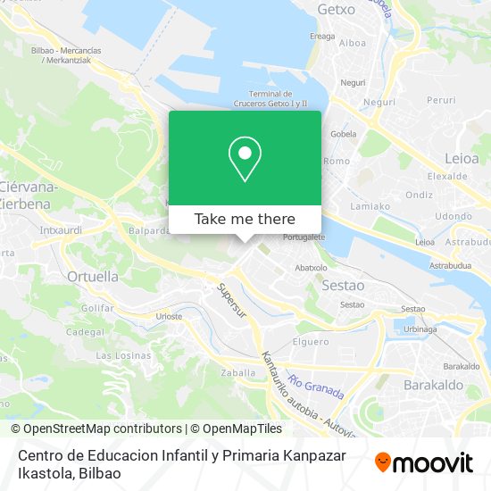 mapa Centro de Educacion Infantil y Primaria Kanpazar Ikastola