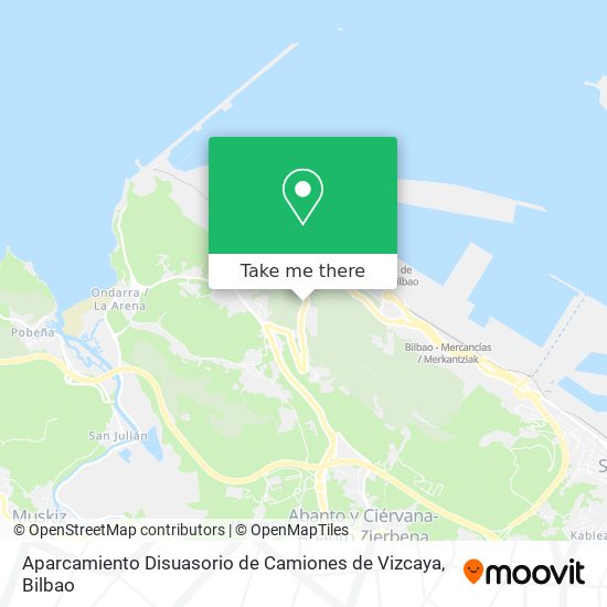 mapa Aparcamiento Disuasorio de Camiones de Vizcaya