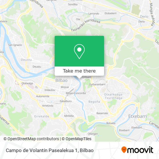 Campo de Volantín Pasealekua 1 map