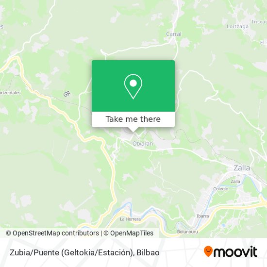 mapa Zubia / Puente (Geltokia / Estación)