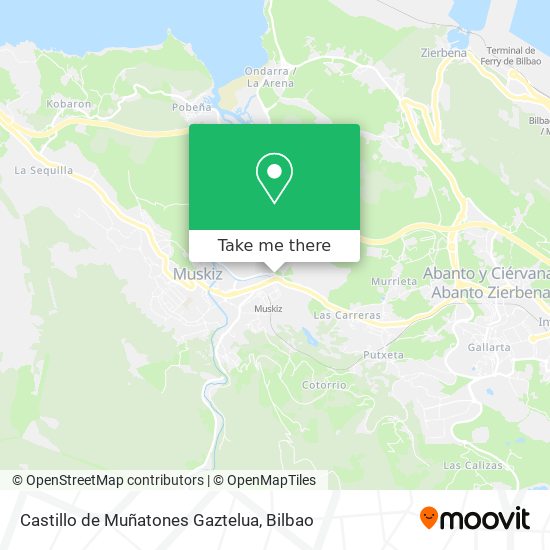 Castillo de Muñatones Gaztelua map