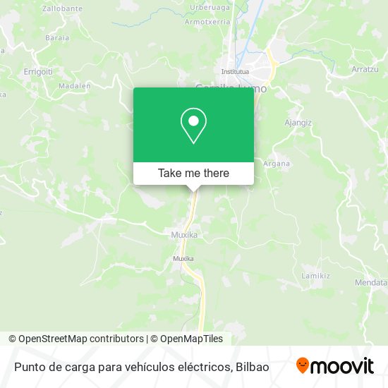 Punto de carga para vehículos eléctricos map