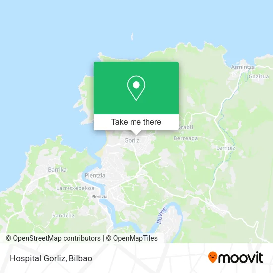 Hospital Gorliz map