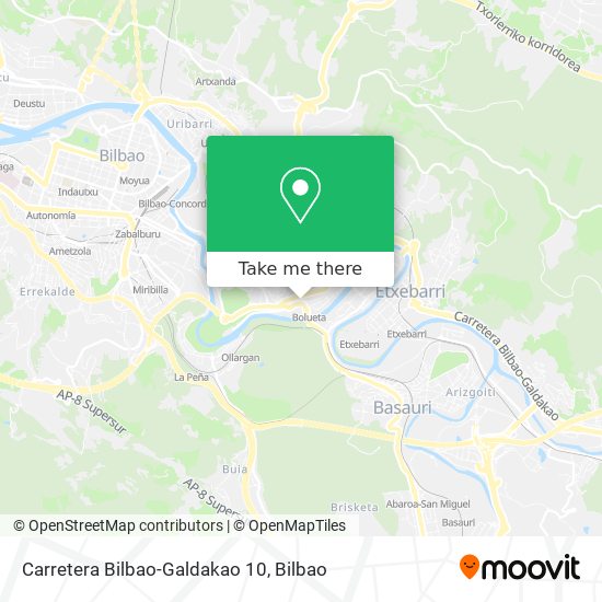 Carretera Bilbao-Galdakao 10 map